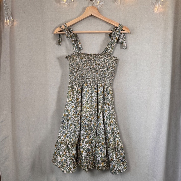 Xirena Lori floral cottagecore mini shoulder bow dress | Size XS - Picture 1 of 8